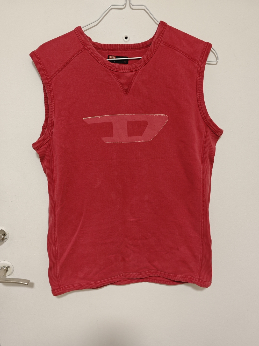 Vintage Diesel Red Sleeveless Logo Tank